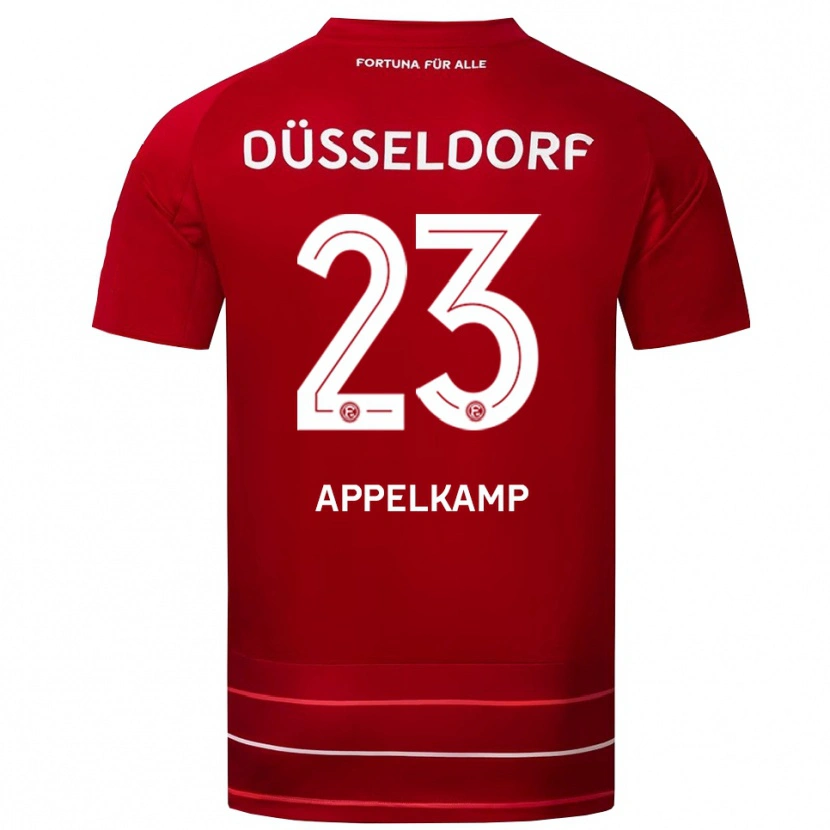 Danxen Kinderen Shinta Appelkamp #23 Rood Wit Thuisshirt Thuistenue 2025/26 T-Shirt
