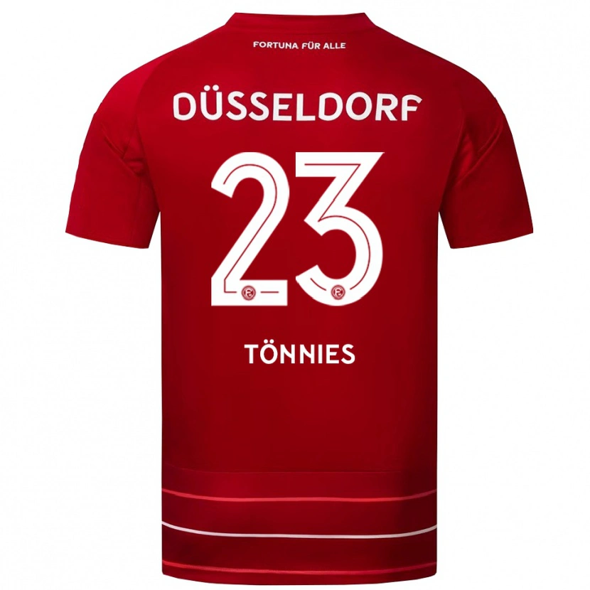 Danxen Kinderen Conor Tönnies #23 Rood Wit Thuisshirt Thuistenue 2025/26 T-Shirt