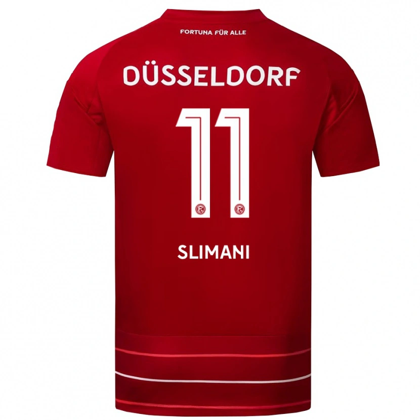 Danxen Kinderen Anas Slimani #11 Rood Wit Thuisshirt Thuistenue 2025/26 T-Shirt