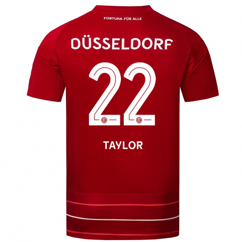 Danxen Kinderen Makaya Taylor #22 Rood Wit Thuisshirt Thuistenue 2025/26 T-Shirt