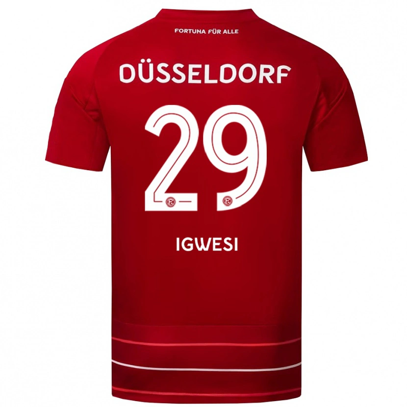 Danxen Kinderen Tyrese Igwesi #29 Rood Wit Thuisshirt Thuistenue 2025/26 T-Shirt