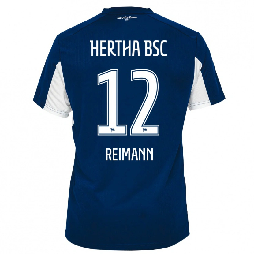 Danxen Kinderen Emma Reimann #12 Wit Blauw Thuisshirt Thuistenue 2025/26 T-Shirt