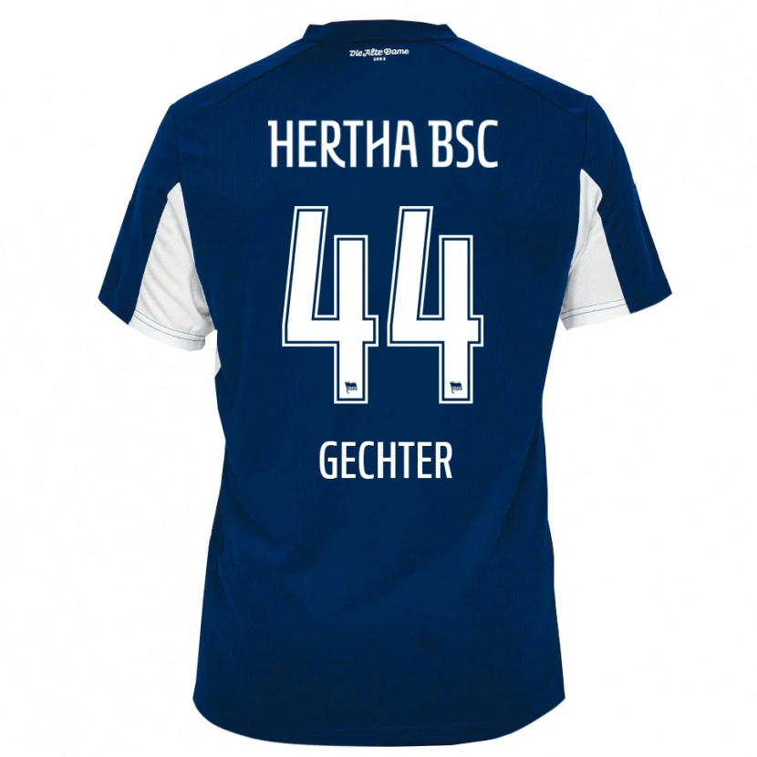 Danxen Kinderen Linus Gechter #44 Wit Blauw Thuisshirt Thuistenue 2025/26 T-Shirt