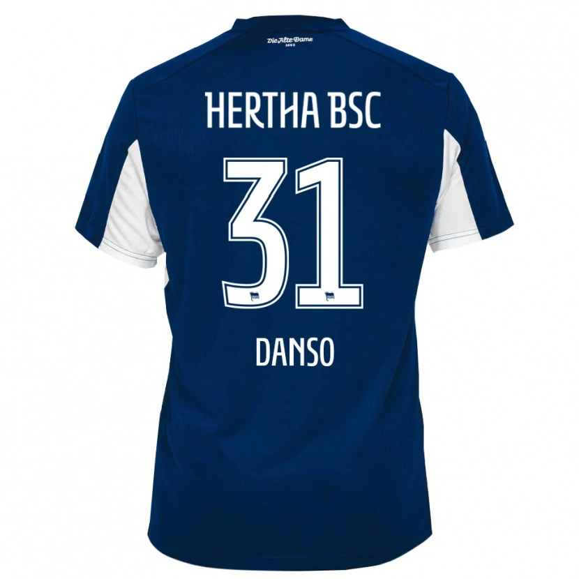 Danxen Kinderen Serwaah-Bonsu Danso #31 Wit Blauw Thuisshirt Thuistenue 2025/26 T-Shirt
