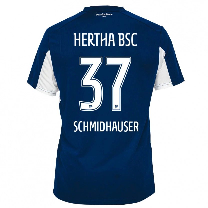 Danxen Kinderen Oliver Schmidhauser #37 Wit Blauw Thuisshirt Thuistenue 2025/26 T-Shirt