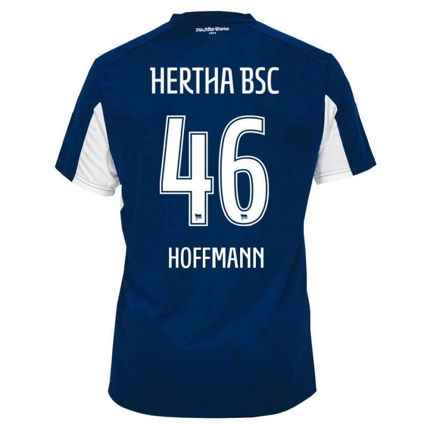 Danxen Kinderen Tim Hoffmann #46 Wit Blauw Thuisshirt Thuistenue 2025/26 T-Shirt
