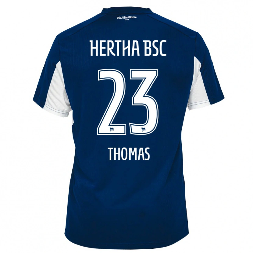 Danxen Kinderen Aaliyah Thomas #23 Wit Blauw Thuisshirt Thuistenue 2025/26 T-Shirt