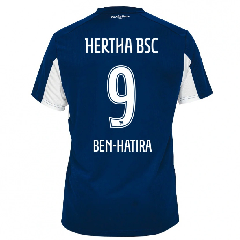 Danxen Kinderen Aslam Ben-Hatira #9 Wit Blauw Thuisshirt Thuistenue 2025/26 T-Shirt