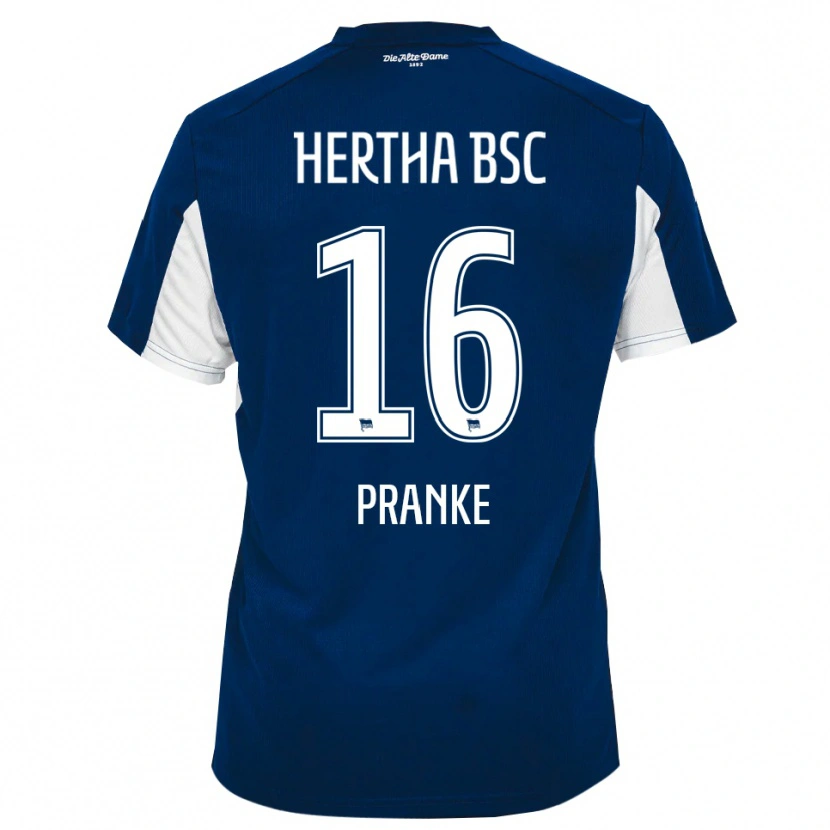 Danxen Kinderen Mare Pranke #16 Wit Blauw Thuisshirt Thuistenue 2025/26 T-Shirt