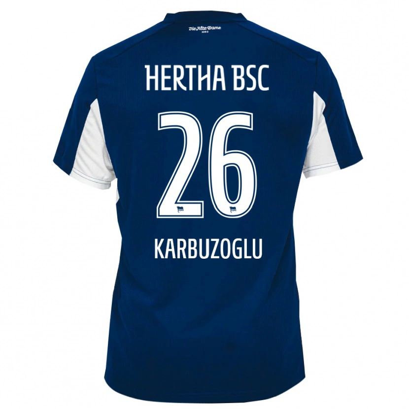 Danxen Kinderen Mikail Karbuzoglu #26 Wit Blauw Thuisshirt Thuistenue 2025/26 T-Shirt