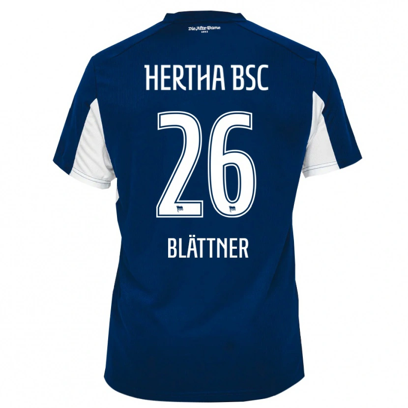 Danxen Kinderen Amelie Blättner #26 Wit Blauw Thuisshirt Thuistenue 2025/26 T-Shirt