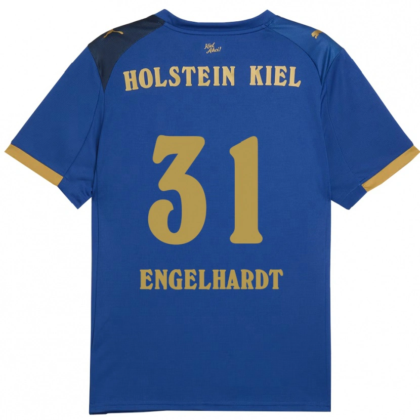 Danxen Kinderen Marcel Engelhardt #31 Blauw Goud Thuisshirt Thuistenue 2025/26 T-Shirt