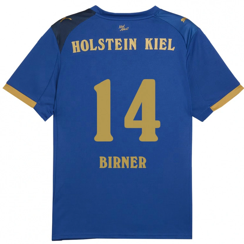 Danxen Kinderen Benny Birner #14 Blauw Goud Thuisshirt Thuistenue 2025/26 T-Shirt