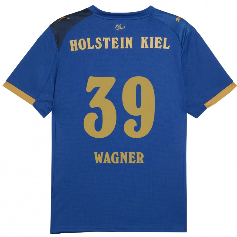 Danxen Kinderen Robert Wagner #39 Blauw Goud Thuisshirt Thuistenue 2025/26 T-Shirt