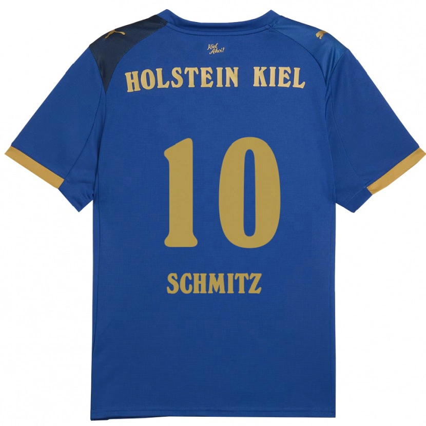 Danxen Kinderen Maximilian Schmitz #10 Blauw Goud Thuisshirt Thuistenue 2025/26 T-Shirt