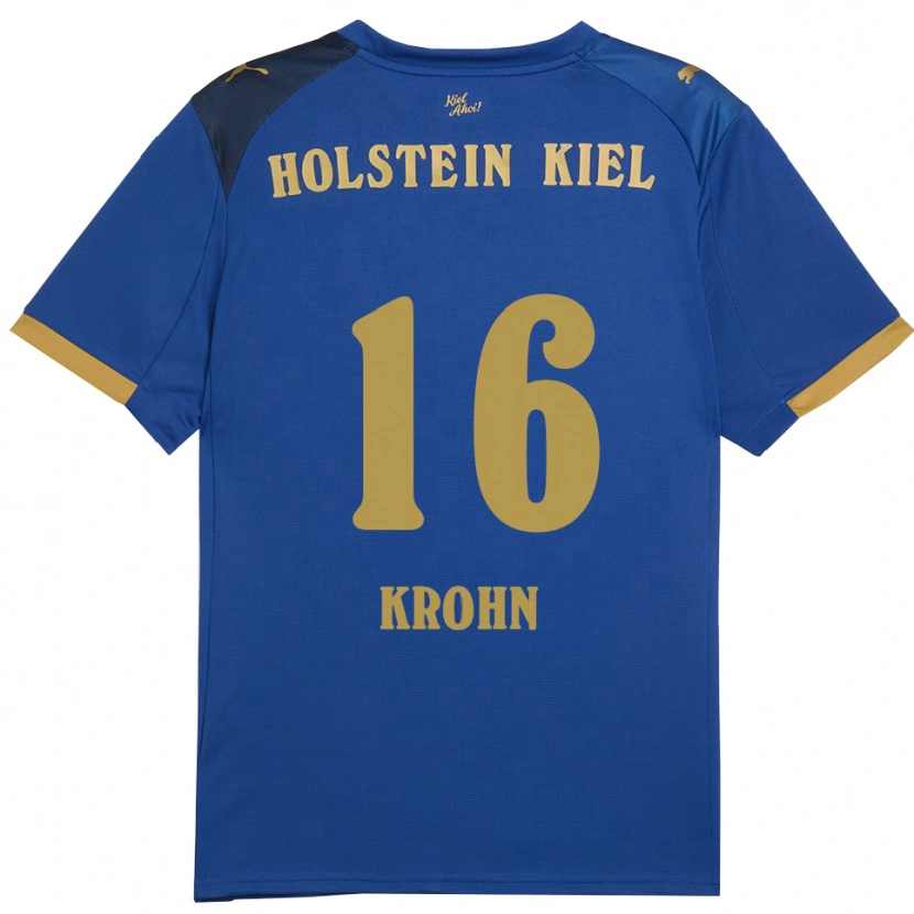 Danxen Kinderen Sandra Krohn #16 Blauw Goud Thuisshirt Thuistenue 2025/26 T-Shirt