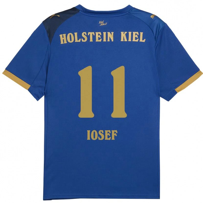 Danxen Kinderen Mark Iosef #11 Blauw Goud Thuisshirt Thuistenue 2025/26 T-Shirt