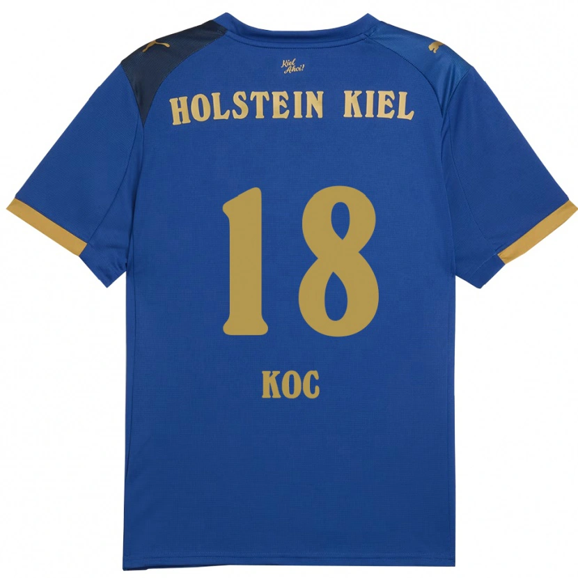 Danxen Kinderen Cengizhan Koc #18 Blauw Goud Thuisshirt Thuistenue 2025/26 T-Shirt