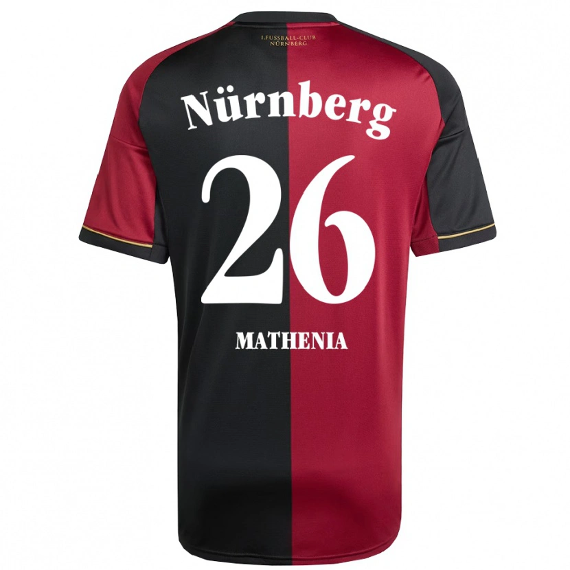 Danxen Kinderen Christian Mathenia #26 Bordeauxzwart Thuisshirt Thuistenue 2025/26 T-Shirt