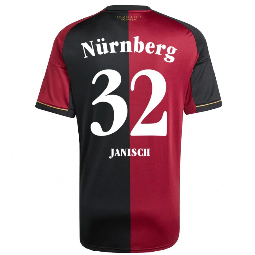Danxen Kinderen Tim Janisch #32 Bordeauxzwart Thuisshirt Thuistenue 2025/26 T-Shirt