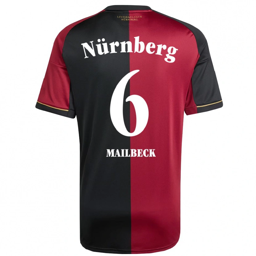 Danxen Kinderen Alina Mailbeck #6 Bordeauxzwart Thuisshirt Thuistenue 2025/26 T-Shirt