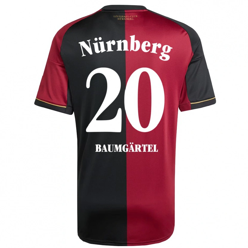 Danxen Kinderen Jacqueline Baumgärtel #20 Bordeauxzwart Thuisshirt Thuistenue 2025/26 T-Shirt
