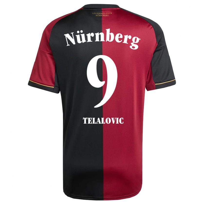Danxen Kinderen Semir Telalovic #9 Bordeauxzwart Thuisshirt Thuistenue 2025/26 T-Shirt