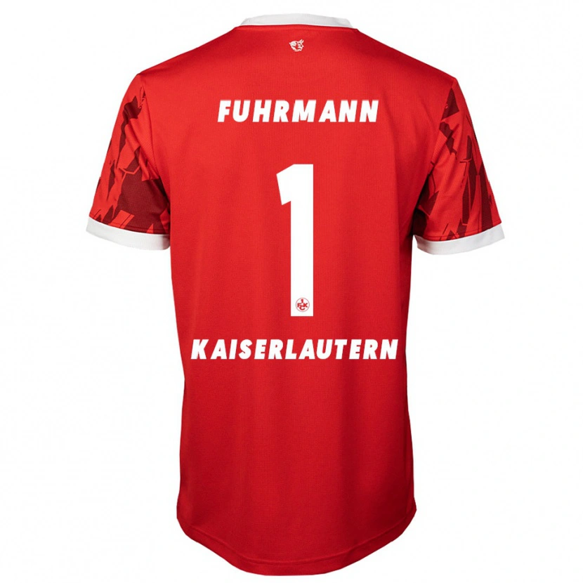 Danxen Kinderen Lasse Fuhrmann #1 Rood Wit Thuisshirt Thuistenue 2025/26 T-Shirt