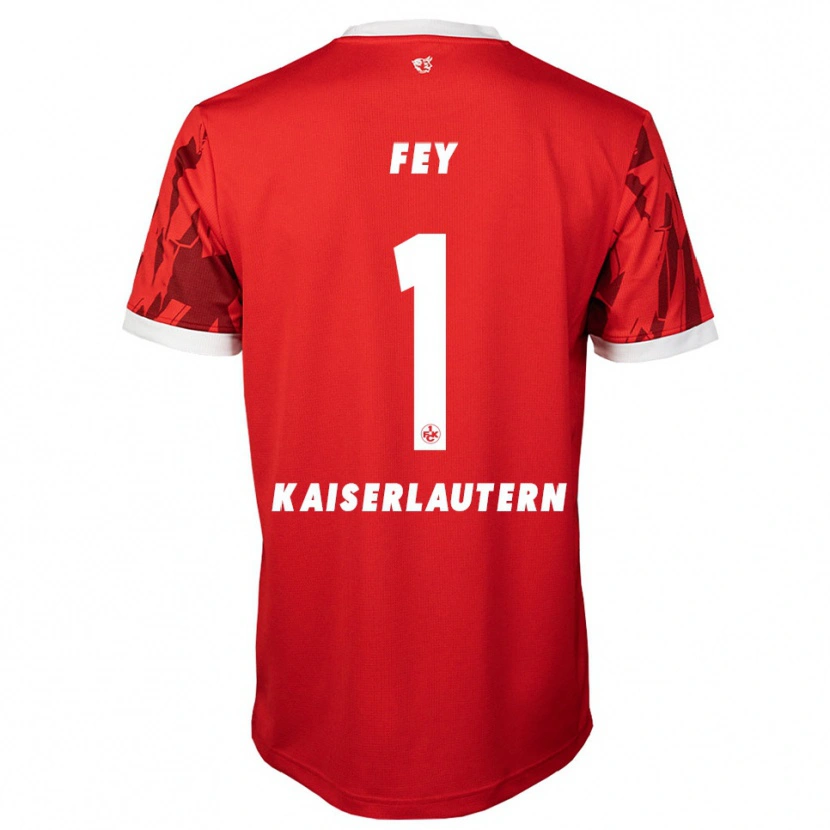 Danxen Kinderen Tyler Fey #1 Rood Wit Thuisshirt Thuistenue 2025/26 T-Shirt