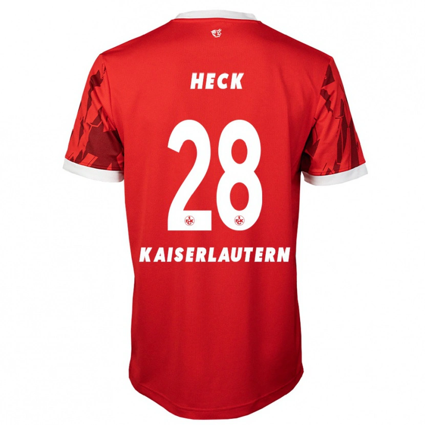 Danxen Kinderen Fabian Heck #28 Rood Wit Thuisshirt Thuistenue 2025/26 T-Shirt