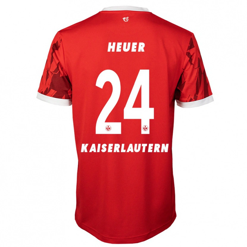 Danxen Kinderen Jannis Heuer #24 Rood Wit Thuisshirt Thuistenue 2025/26 T-Shirt