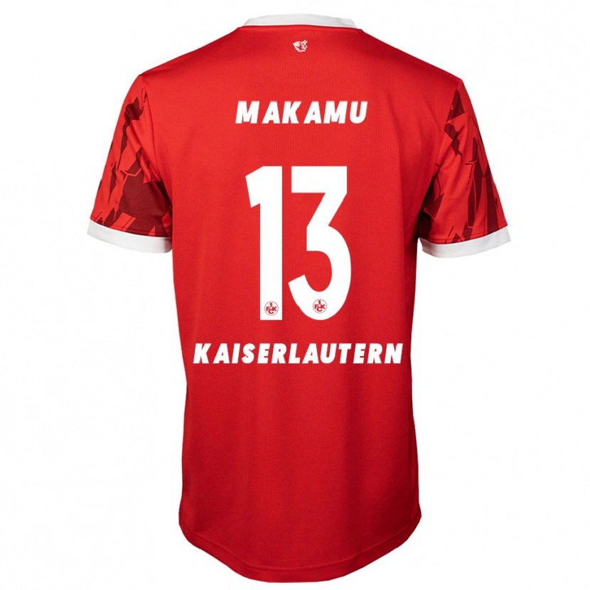 Danxen Kinderen Bradley Makamu #13 Rood Wit Thuisshirt Thuistenue 2025/26 T-Shirt