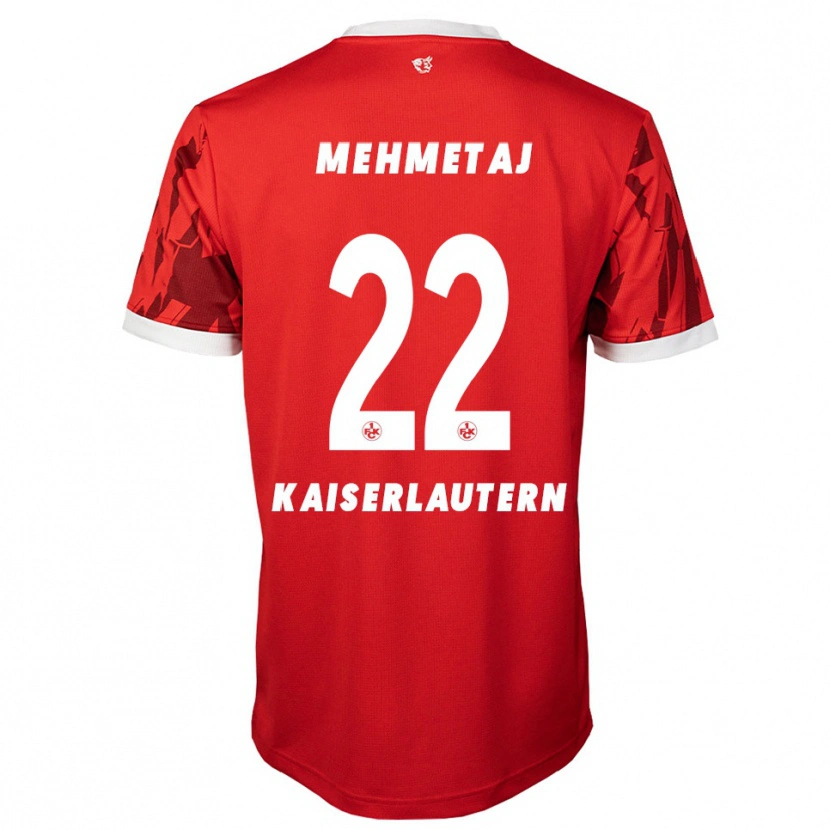 Danxen Kinderen Alban Mehmetaj #22 Rood Wit Thuisshirt Thuistenue 2025/26 T-Shirt