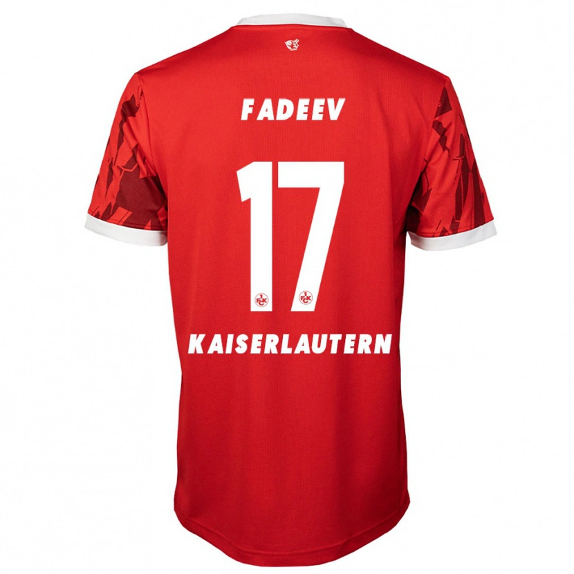 Danxen Kinderen Vladislav Fadeev #17 Rood Wit Thuisshirt Thuistenue 2025/26 T-Shirt