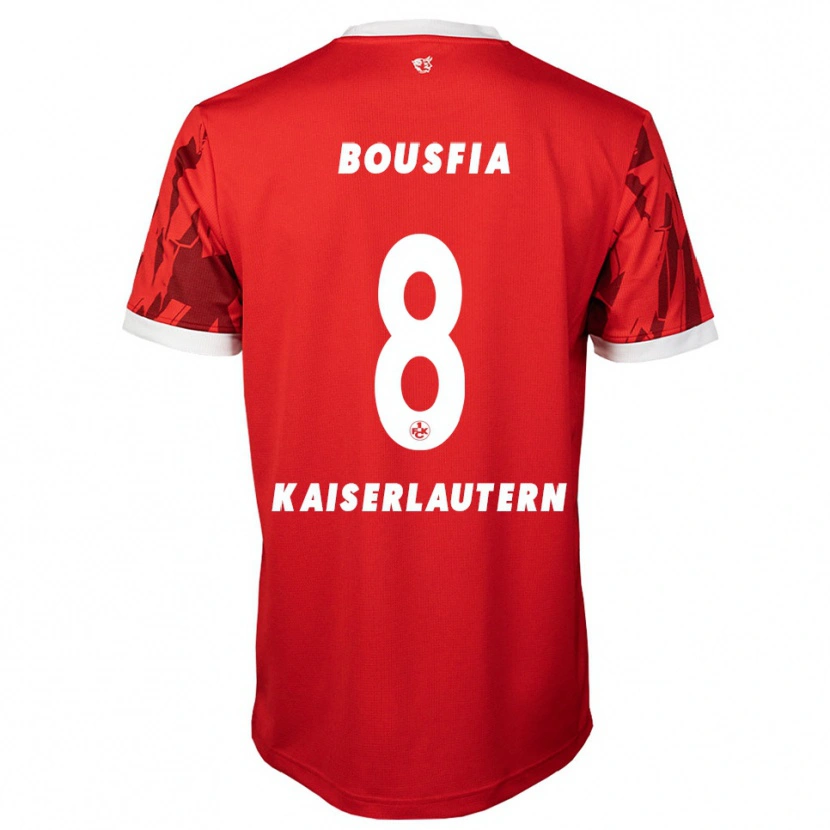Danxen Kinderen Sami Bousfia #8 Rood Wit Thuisshirt Thuistenue 2025/26 T-Shirt