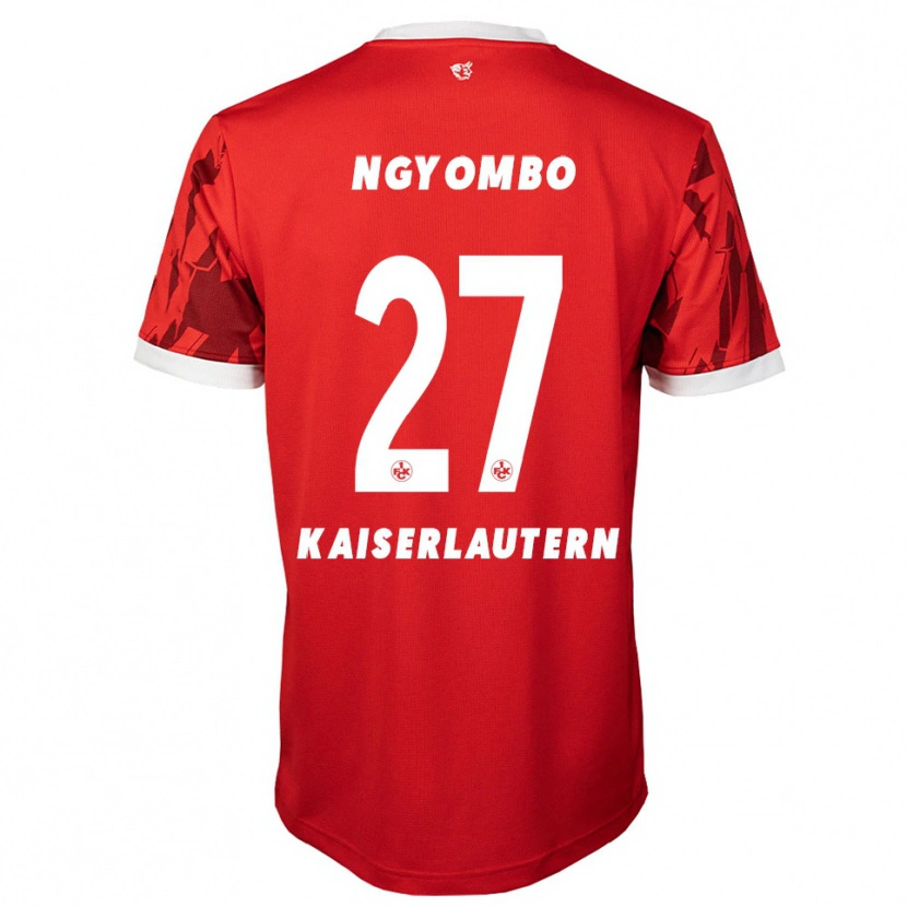 Danxen Kinderen Beni Ngyombo #27 Rood Wit Thuisshirt Thuistenue 2025/26 T-Shirt