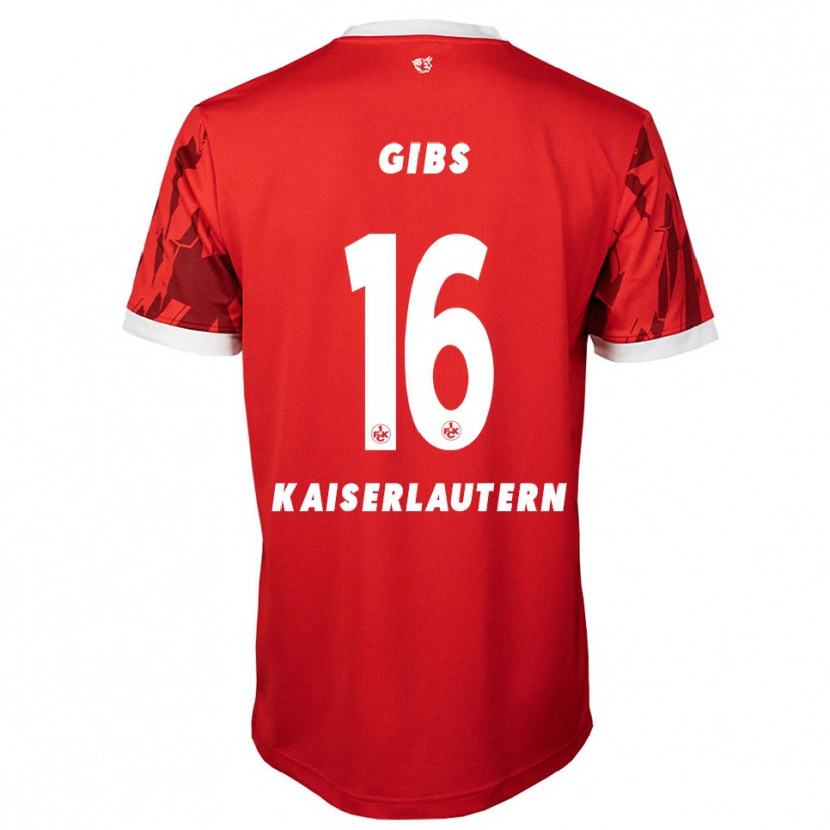 Danxen Kinderen Owen Gibs #16 Rood Wit Thuisshirt Thuistenue 2025/26 T-Shirt