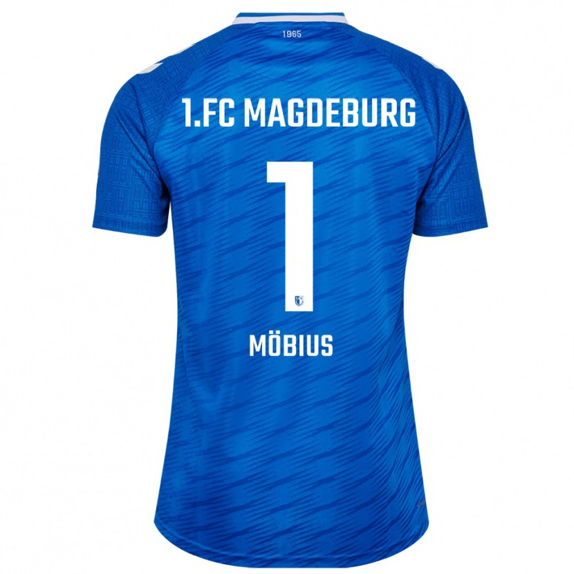 Danxen Kinderen Tjark Möbius #1 Blauw Wit Thuisshirt Thuistenue 2025/26 T-Shirt