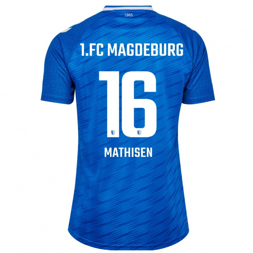 Danxen Kinderen Marcus Mathisen #16 Blauw Wit Thuisshirt Thuistenue 2025/26 T-Shirt