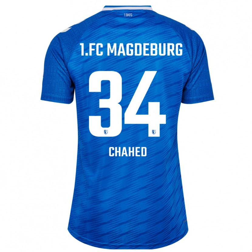 Danxen Kinderen Tarek Chahed #34 Blauw Wit Thuisshirt Thuistenue 2025/26 T-Shirt