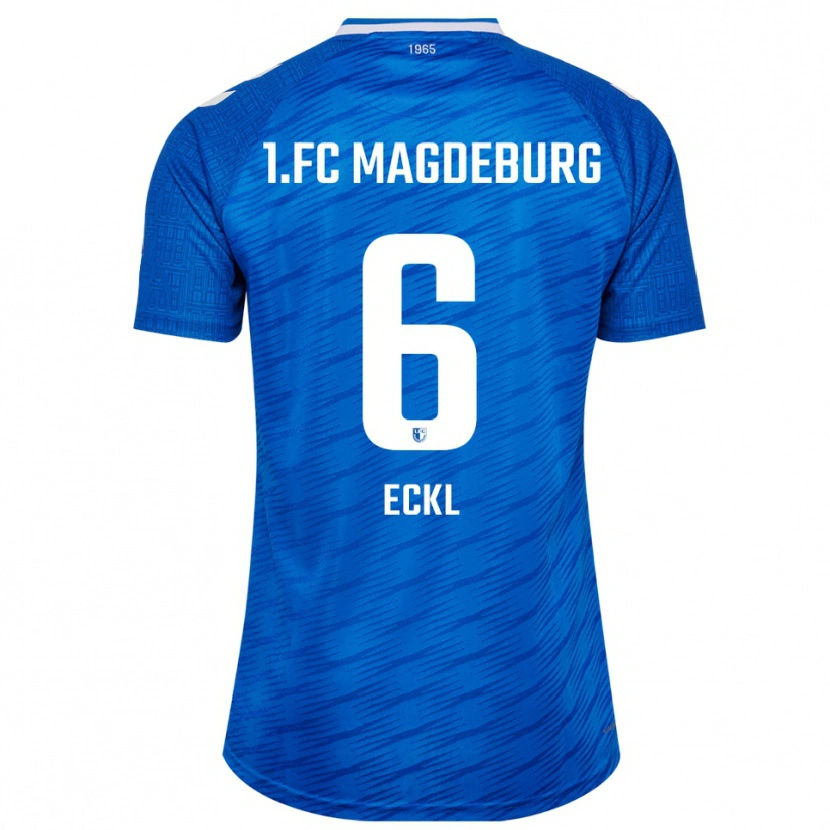 Danxen Kinderen Hanna Eckl #6 Blauw Wit Thuisshirt Thuistenue 2025/26 T-Shirt