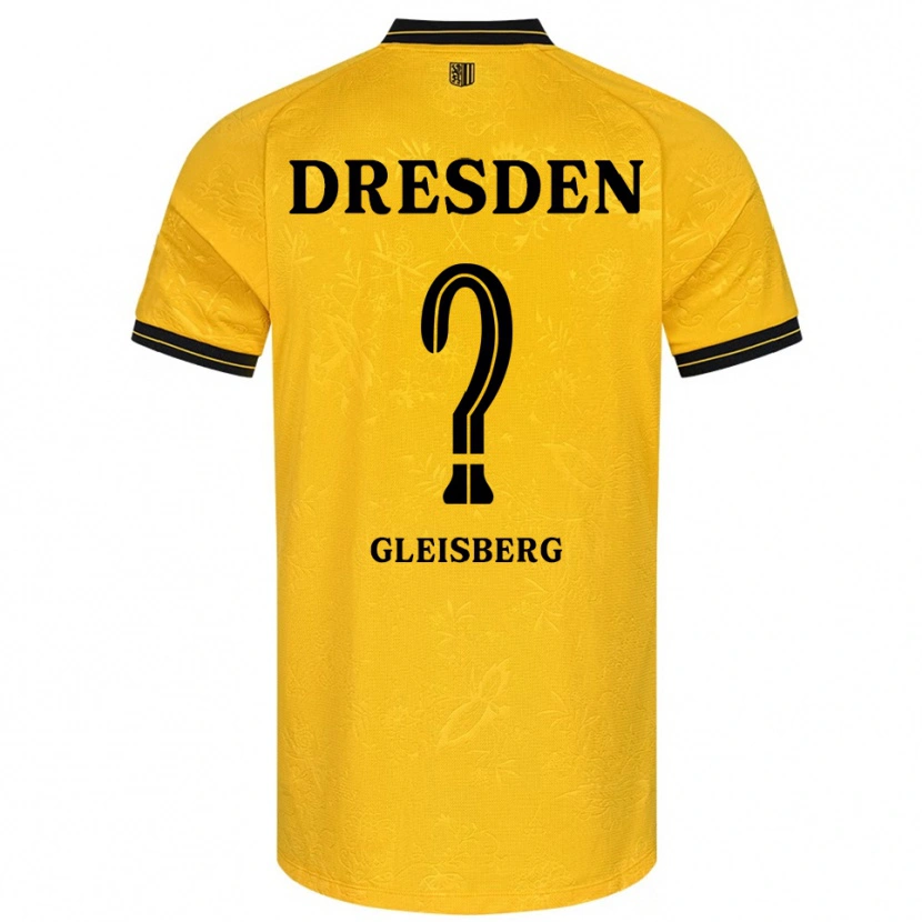 Danxen Kinderen Anne-Sophie Gleisberg #0 Geel Zwart Thuisshirt Thuistenue 2025/26 T-Shirt
