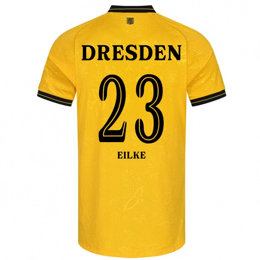 Danxen Kinderen Lennox Eilke #23 Geel Zwart Thuisshirt Thuistenue 2025/26 T-Shirt