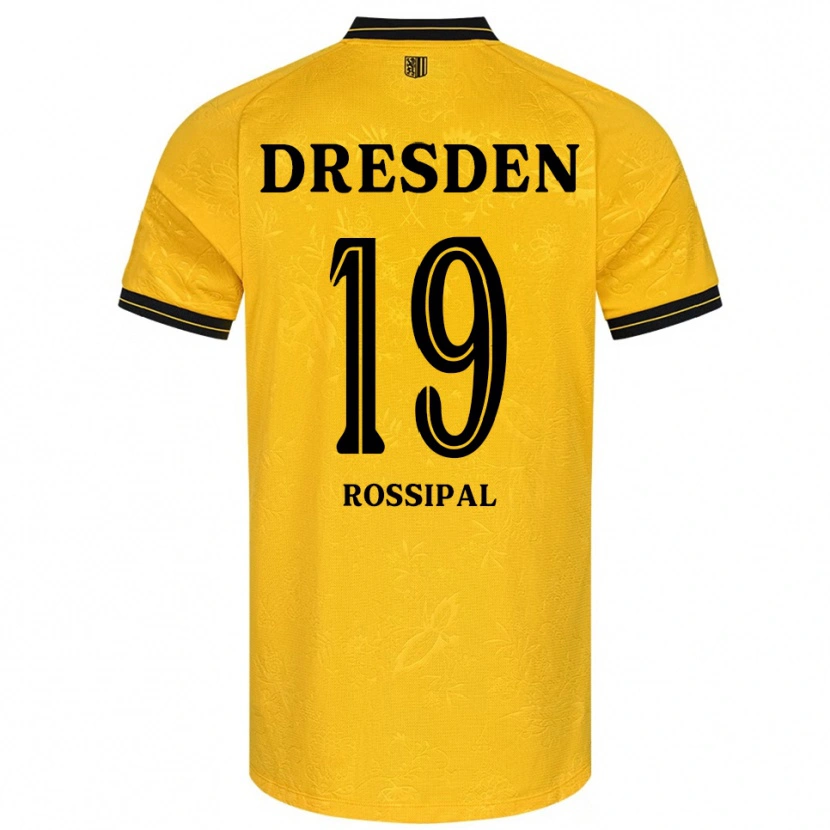 Danxen Kinderen Alexander Rossipal #19 Geel Zwart Thuisshirt Thuistenue 2025/26 T-Shirt