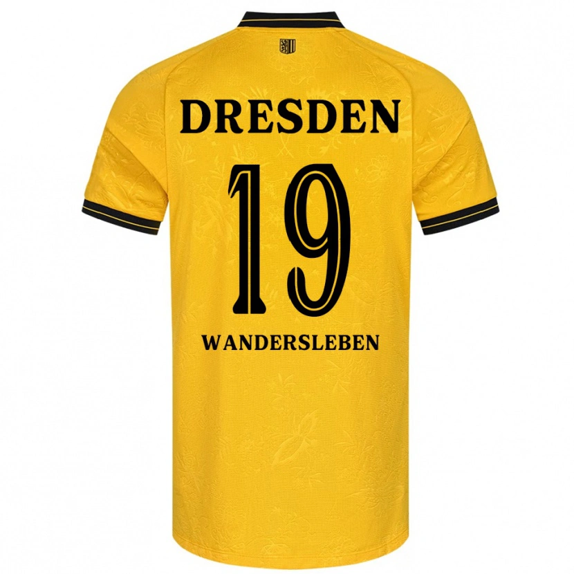 Danxen Kinderen Arian-Rayan Wandersleben #19 Geel Zwart Thuisshirt Thuistenue 2025/26 T-Shirt