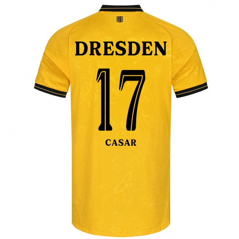 Danxen Kinderen Aljaz Casar #17 Geel Zwart Thuisshirt Thuistenue 2025/26 T-Shirt