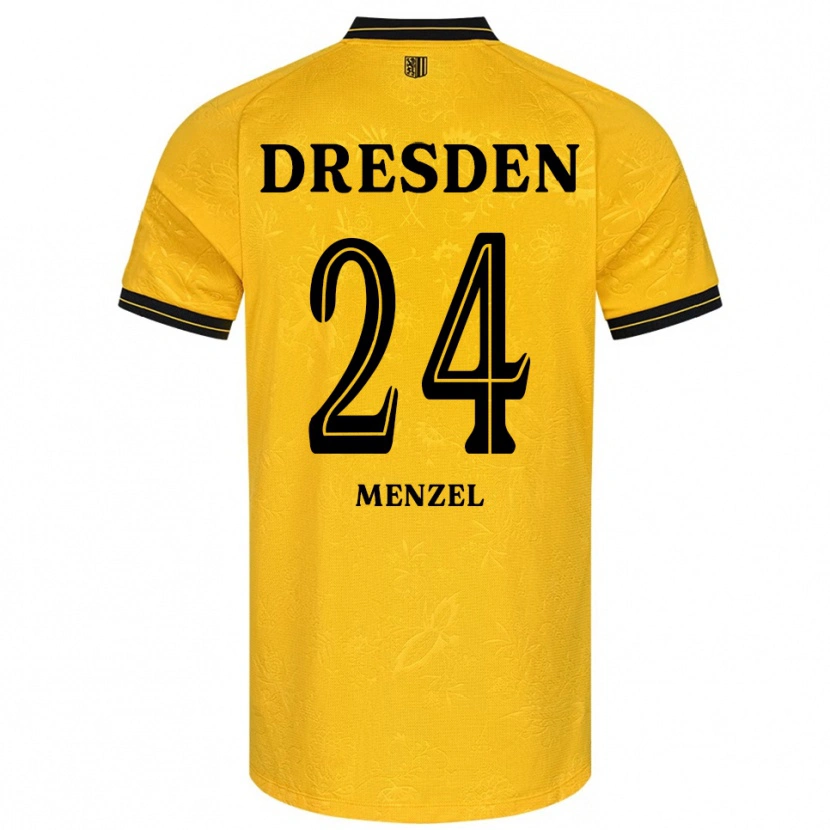 Danxen Kinderen Tony Menzel #24 Geel Zwart Thuisshirt Thuistenue 2025/26 T-Shirt