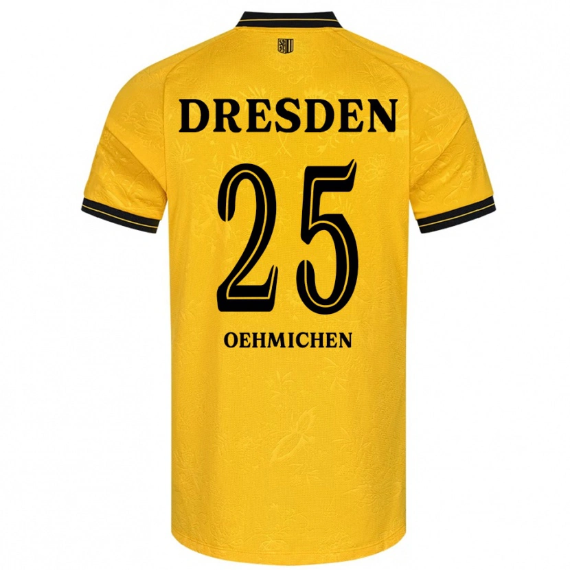 Danxen Kinderen Jonas Oehmichen #25 Geel Zwart Thuisshirt Thuistenue 2025/26 T-Shirt