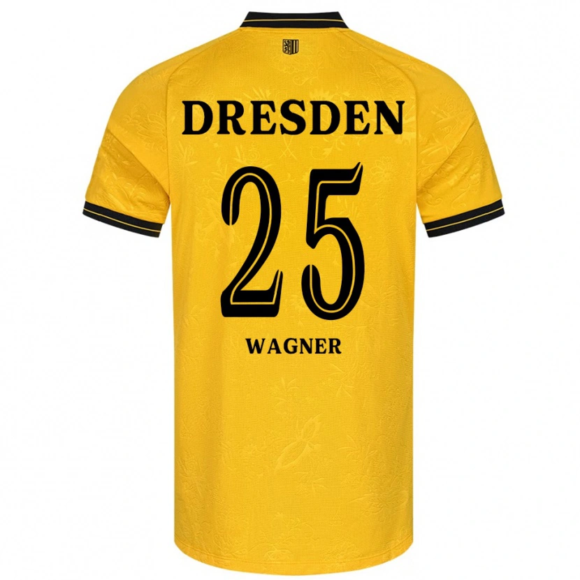 Danxen Kinderen Noah Wagner #25 Geel Zwart Thuisshirt Thuistenue 2025/26 T-Shirt