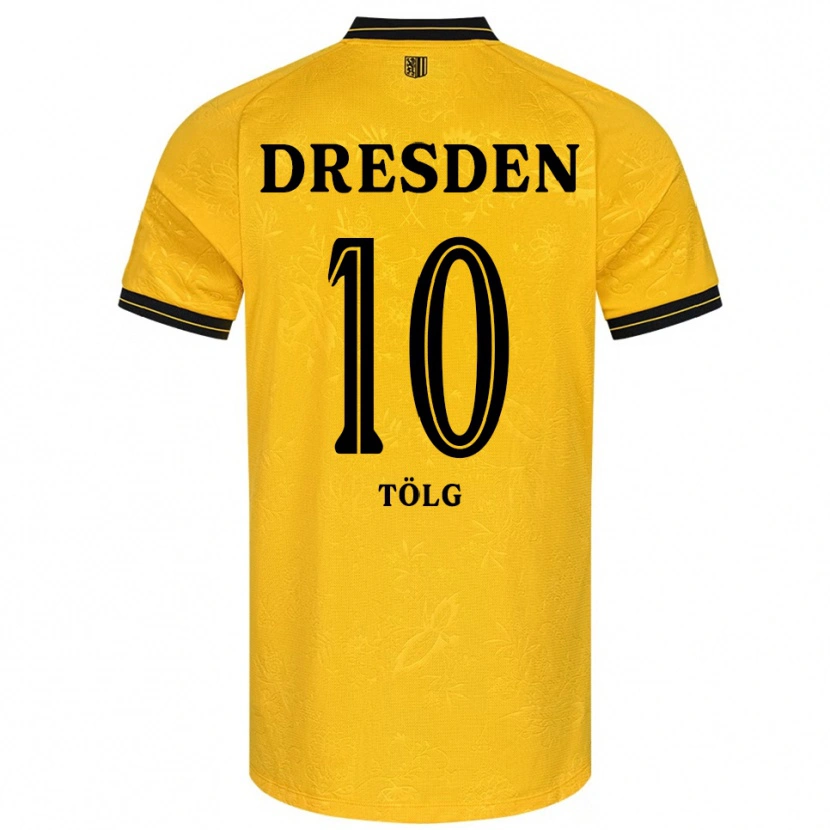 Danxen Kinderen Cedric Tölg #10 Geel Zwart Thuisshirt Thuistenue 2025/26 T-Shirt